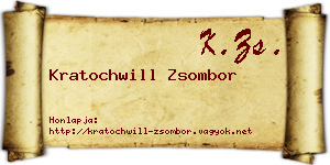 Kratochwill Zsombor névjegykártya